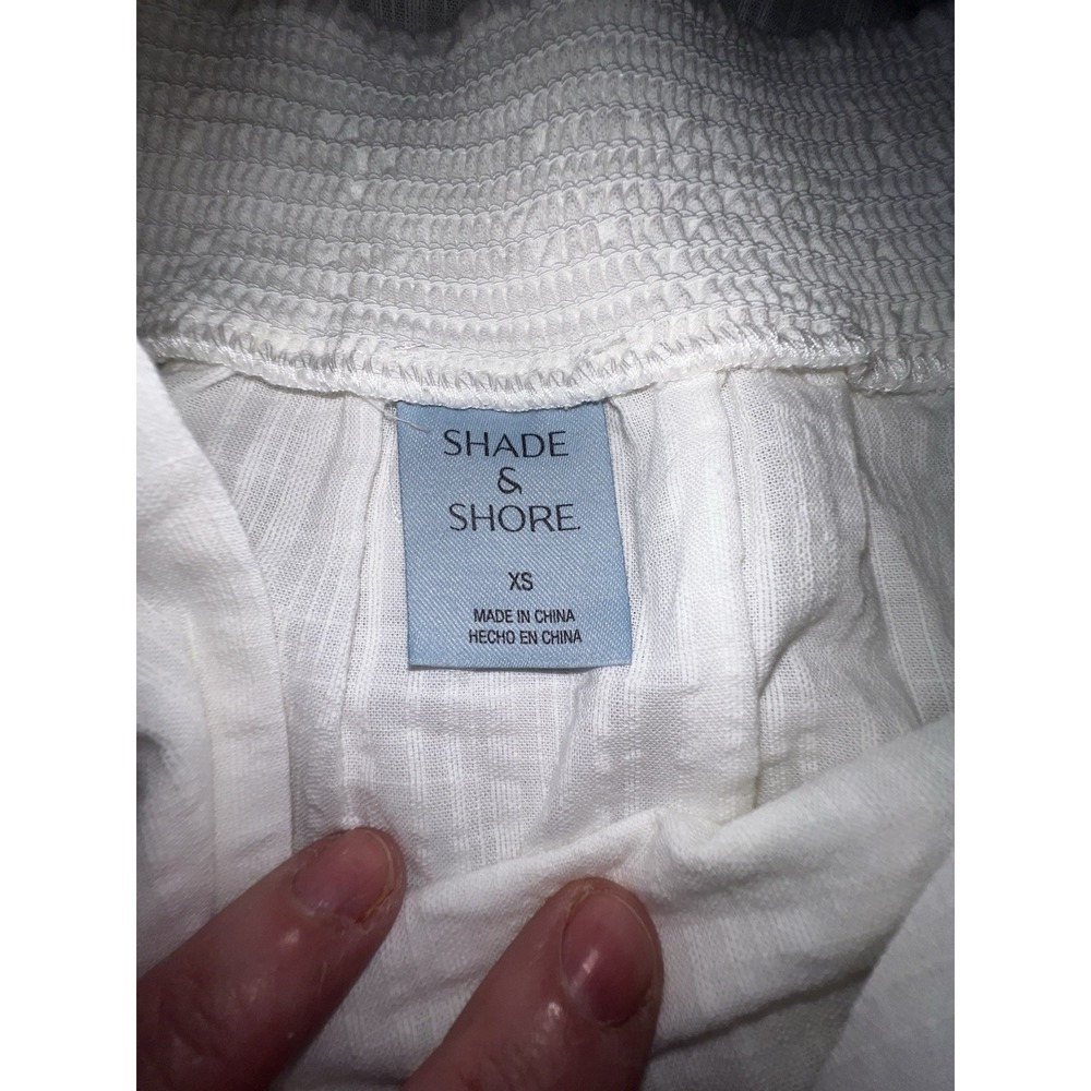 Shade & Shore NWT XS White Gauze Swim Cover Up Maxi Skirt High Slit Beach Boho - Picture 6 of 15